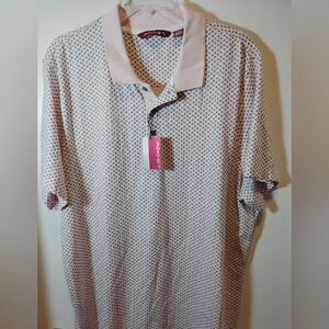 Men's Pink Patterned Polo Shirt